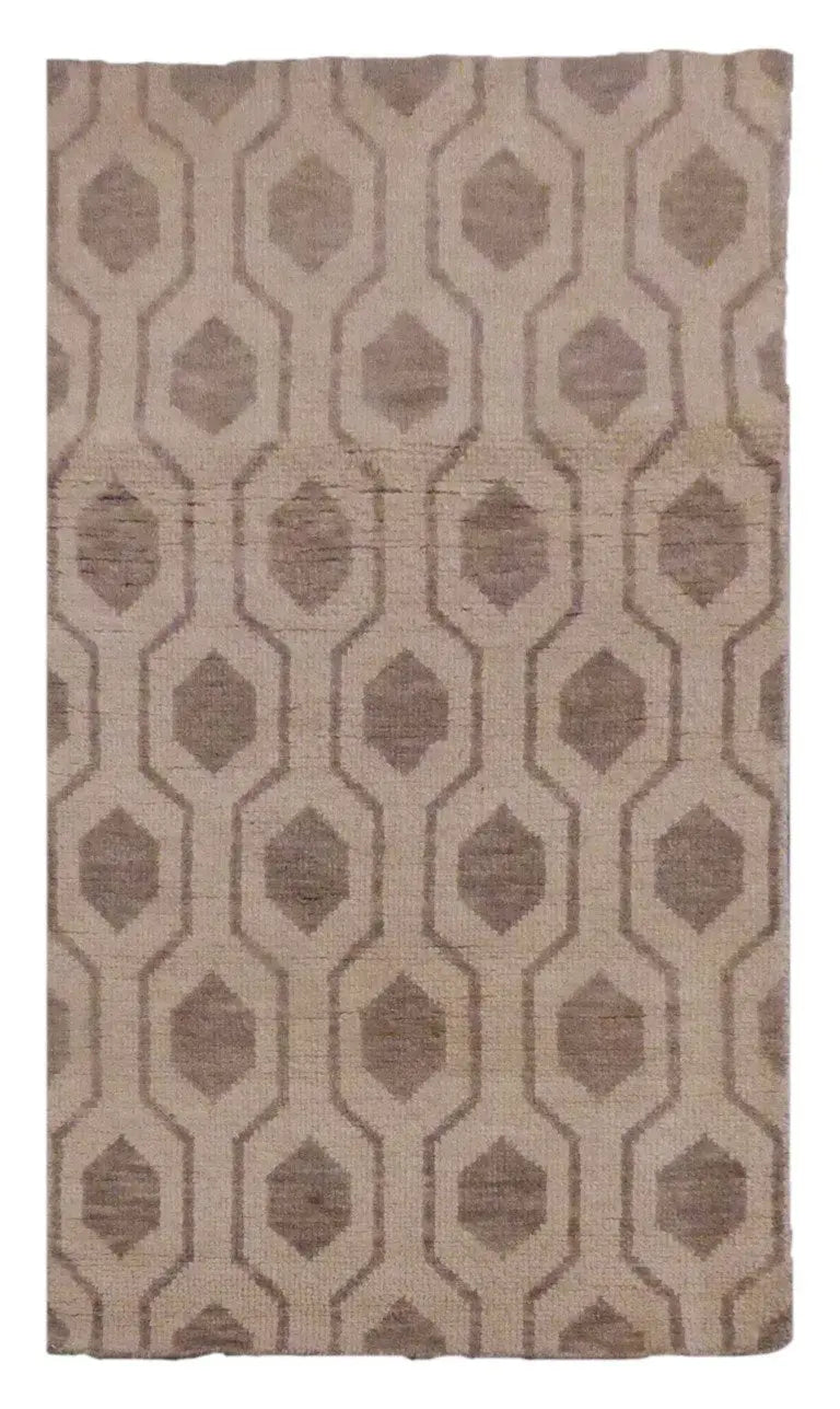 One Of The Kind Indian Modern Design Rug 5' X 3'